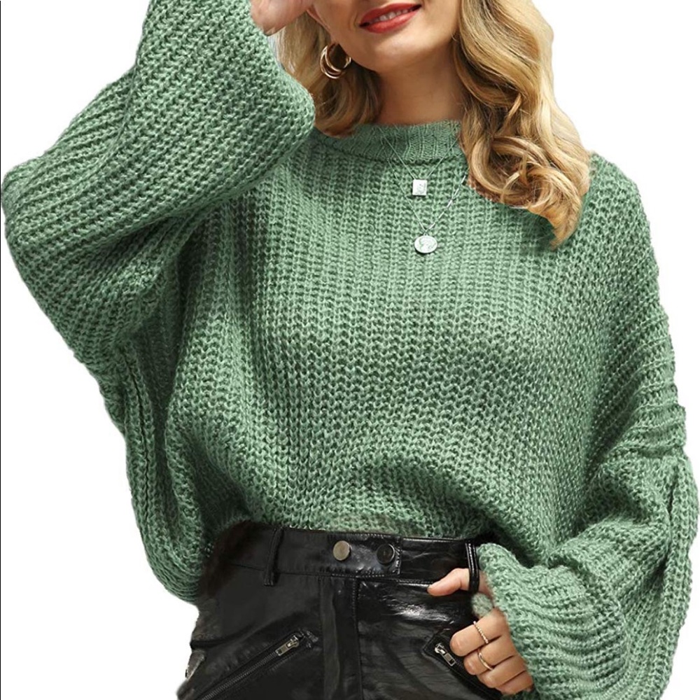 Adorable oversized knit one size fits all sweater